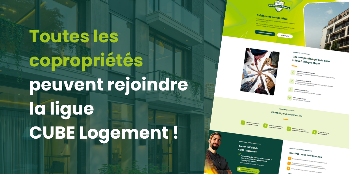 Économies d&rsquo;énergie en copropriété sans travaux : la méthode CUBE Logement